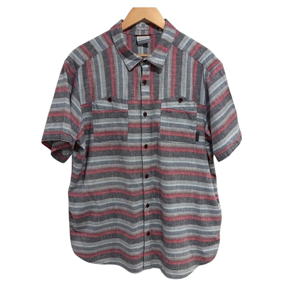 Columbia Other - Columbia Men's Casual Short Sleeve Striped Button Down Shirt